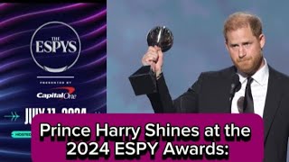 Prince Harry Shines at the 2024 ESPY Awards A Night of Triumph and Inspiration [upl. by Bax]