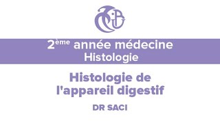 2ème année médecine Histologie Histologie de lappareil digestif [upl. by Genaro991]