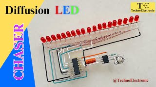 How to Make Diffusion LED Chaser with CD4017 IC [upl. by Luby]