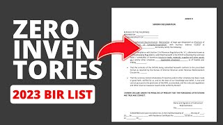 2023 BIR Annual Inventory List Submission Zero Inventories 🤔 [upl. by Anaiad]