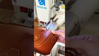 A Leather Bag Sewing Journal sewing machine leather factory bag leatherbag boshiho shorts [upl. by Noy908]