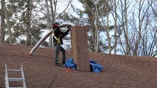 Installing a stainless steel chimney liner [upl. by Aundrea526]