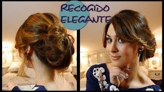 PeinadoRecogido elegante de fiesta fácil Elegant and easy updo for parties [upl. by Meirrak]