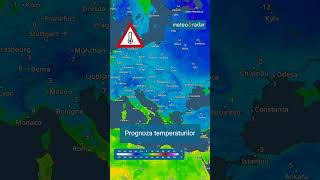 Valul de aer polar acoperă România Harta temperaturilor Meteo amp Radar shorts [upl. by Ahsiekrats]