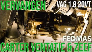 Carter ventilatie amp zeef vervangen én meer  VAG VW GOLF 18 20vt  FEDMAS [upl. by Nna927]