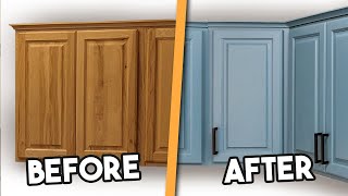 DIY Kitchen Cabinet Painting  the CHEAP amp EASY way [upl. by Nat885]