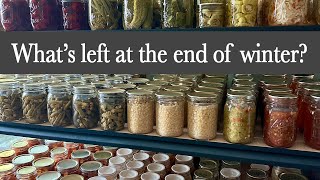 Whats left in the winter larder  Food storage in a working pantry [upl. by Hsital]