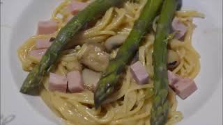 Spaghettis asperge jambon recette cookeo éco [upl. by Oiligriv354]