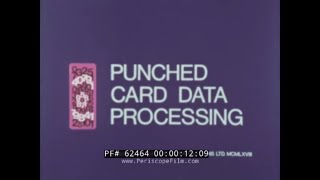 1960s PUNCHED CARD DATA PROCESSING  KEY PUNCH MACHINE IBM 029 COMPUTER quotTHE KEY PUNCHquot 62464 [upl. by Shannah992]