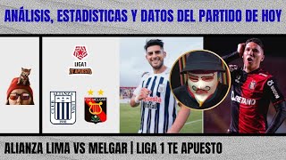 Comentamos estadísticas datos y análisis de Alianza Lima vs Melgar por la Liga 1 Te Apuesto 2024 [upl. by Aicertal]