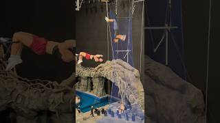 Triple somersaultfull twist gym acracross ttrampoline circus flyingtrapeze flip [upl. by Ahsemad]