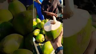 Amazing green coconut cutting skills Bangladeshi street food subscribe food [upl. by Llehsem95]