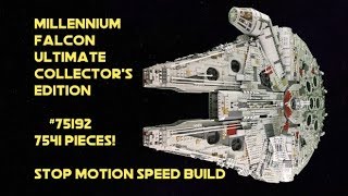 75192 Millennium Falcon  ULTIMATE Collectors edition Stop Motion Speed Build 7541 pieces [upl. by Lorin]