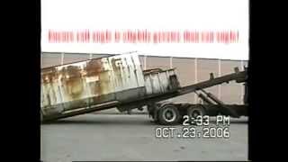 RollOff Truck Turning Compactor Around [upl. by Ellerahs]