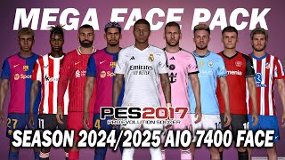 PES 2017 NEW MEGA FACE PACK 242025 AIO FOR ALL PATCH [upl. by Lebazi130]