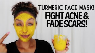 DIY Turmeric Face Mask Fight Acne and Fade Scars BiancaReneeToday [upl. by Alik]