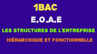 1BAC EOAE  les structures de lentreprise  hiérarchique et la structure fonctionnelle [upl. by Une156]