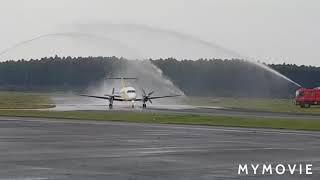 B1900D GETTING A WATER 💦 SALUTE IN ELDORET INTERNATIONAL AIRPORT [upl. by Weiner]