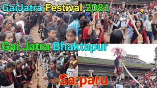 Gai Jatra  Gai Jatra Bhaktapur  Gaijatra Festival  Saparu  Gai Jatra 2081 BhaktapurTravel [upl. by Nyl]