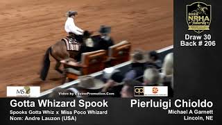 NRHA 2022 Futurity in OK 🐴 Gotta Whizard Spook 🇮🇹 Pierluigi Chioldo … 214 24th Open Lev3 [upl. by Behka641]