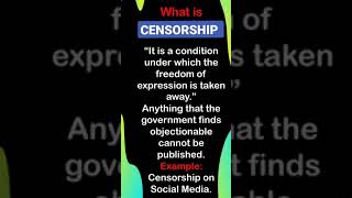 Censorship  censorship kya hai  meaning of censorship [upl. by Idorb]