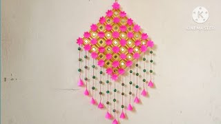 How to make wall hanging Diwali decoration ideas at home easy wall hanging unique wall hanging [upl. by Dottie]