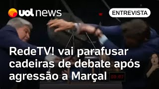 RedeTV vai parafusar no chão cadeiras de debate após agressão de Datena a Marçal [upl. by Abbotsen]