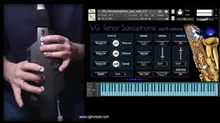 Roland Aerophone AE10 wind controller and VG Tenor Sax sound library for NI Kontakt Woodwind vst [upl. by Kenleigh]