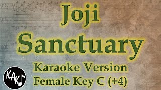 Joji  Sanctuary Karaoke Instrumental Lyrics Cover Female Key C [upl. by Lepper]