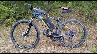 Ev yapımı elektrikli bisiklet ile hız denemesi 250w mid drive mtb ebike emtb [upl. by Mlawsky]