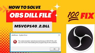 How to Fix MSVCP140dll Missing in Windows 10 8 7  Fix DLL file Missing Error  OBS Tutorial [upl. by Yelsel465]