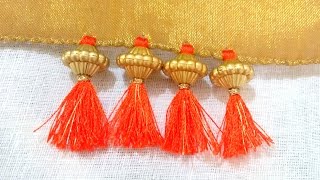 How to do Saree Kuchu with Beads Design 4 [upl. by Esor]