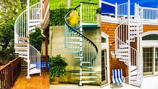 Outdoor Spiral Staircase Installation Video [upl. by Hgielime]