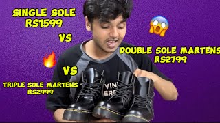 DR MARTENS RS1600 VS RS2800 VS RS3000😱 SINGLE VS DOUBLE VS TRIPLE SOLE MARTENS IN NEPAL🔥 [upl. by Adlog]