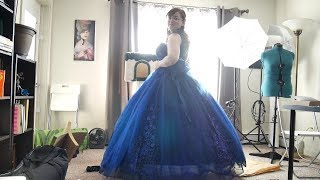 Trying on a hoop skirt amp gown from Amazon  CORRIE V [upl. by Auqinimod549]