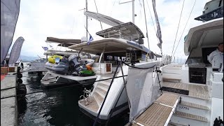 Luxury catamaran Boat Alegria 67 Fountaine Pajot  inside Walk Tour [upl. by Sindee203]