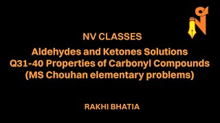 Aldehydes and Ketones Solutions Q3140 Properties of Carbonyl Compounds MSC elementary problems [upl. by Ellord]