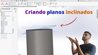 Como criar planos inclinados  SolidWorks  Giovanni Landini [upl. by Neeven]