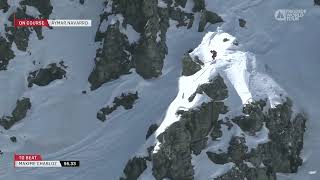 Aymar Navarros horrific crash in FWT22 Xtreme Verbier Switzerland [upl. by Eraste]