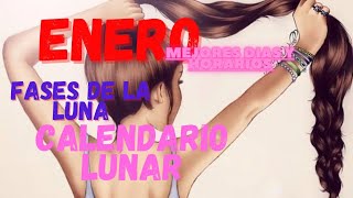 Días para cortar el cabello ENERO calendario lunar corte de pelo y depilación cortedepelo hair [upl. by Renba]