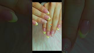 Acrylic NailsAlmond Shape🤍🎀🤍 [upl. by Allimac]