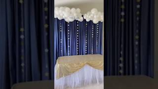 simple backdrop balloon decoration party [upl. by Neva]