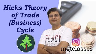 Hicks Theory of Trade Business Cycle in Hindi [upl. by Noak809]