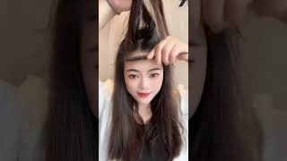 New Hair Style Girls Simple And Easy 💙 Short Hair ampLong hair Style shorts hairstyle tutorial [upl. by Kissiah]