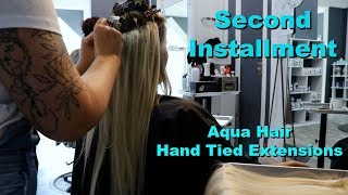 Aqua Handtied Weft Extensions [upl. by Misab92]