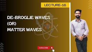 L16 Concept of De Broglie Wavelength or Matter Waves [upl. by Aneert96]