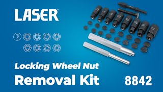 Locking Wheel Nut Removal Kit  8842  Laser Tools [upl. by Pelaga]