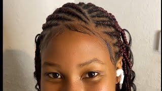 Boho 2 steps knotless braids knotlessbraids twistbraids knotlessbraids braidhairstyle locs [upl. by Ellatnahc330]