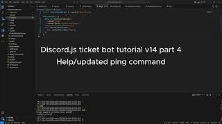 Discordjs ticket bot tutorial v14 part 4 [upl. by Gar]