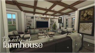 Bloxburg  Traditional TwoStory Realistic Summer Farmhouse  House Build [upl. by Koblas677]